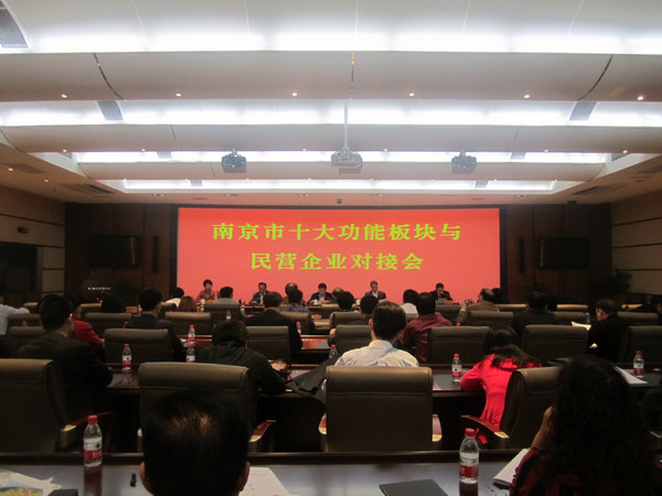 我商会应邀参加南京市十大功能板块与民营企业对接会(图1)